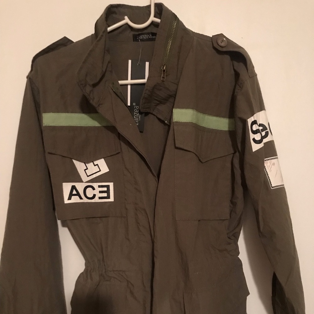 Military style Zanzea trench jacket